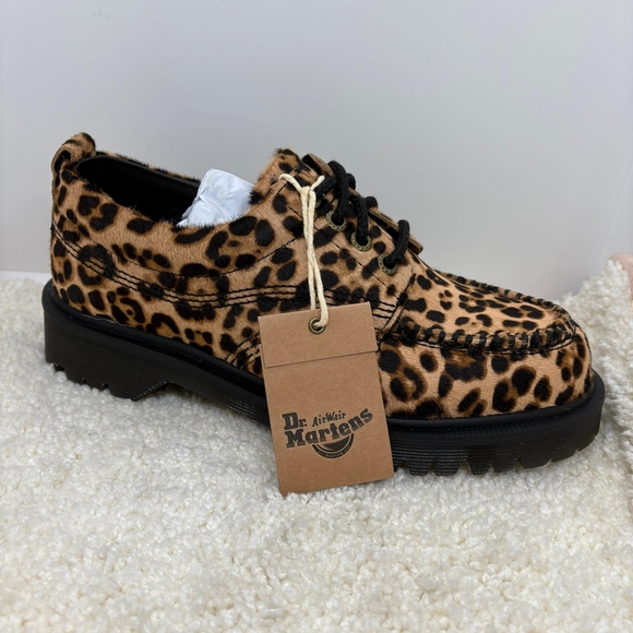 Dr. Martens Lowell Leopard Print Moc Toe Shoes/ Size US 6M-7W/ NWB/ MSRP 130 - Picture 7 of 9